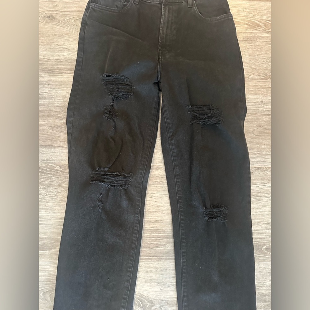 J Brand Black Distressed Jeans 28